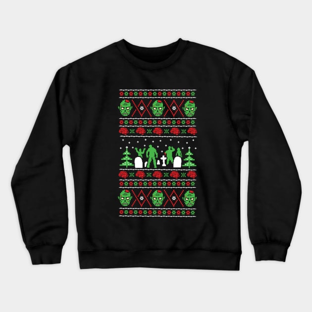 Zombie Ugly Xmas Sweater Crewneck Sweatshirt by chrisraimoart